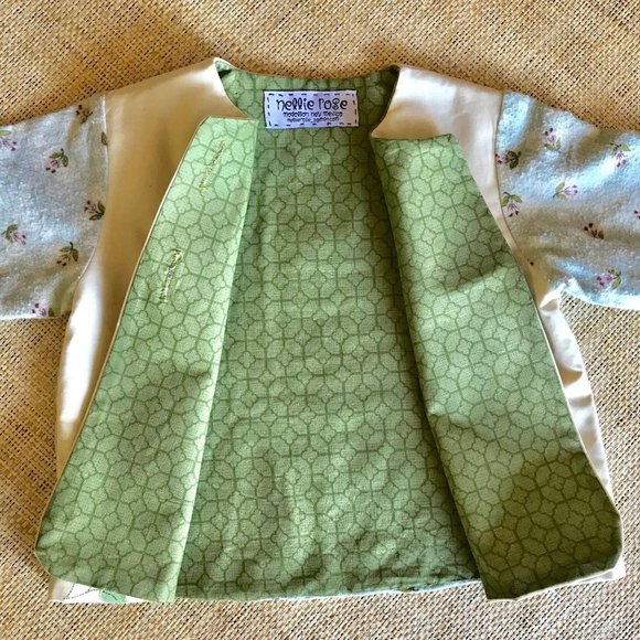 Handmade Repurposed Vintage Linens Girls Jacket - Picture 3 of 5